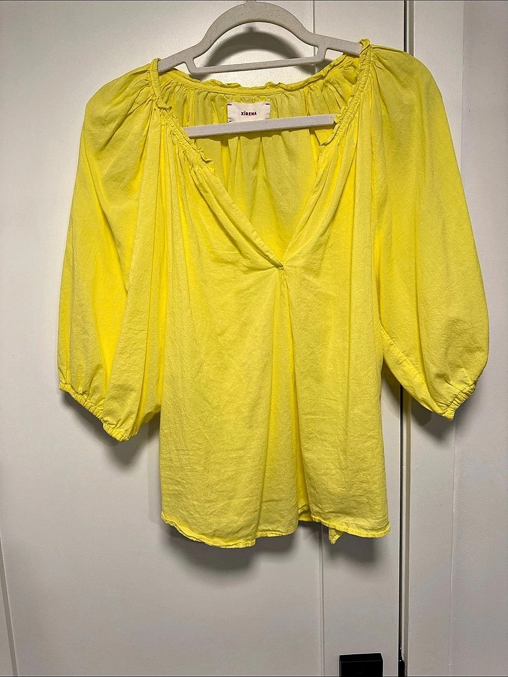 Xirena Yellow Puff Sleeve Blouse